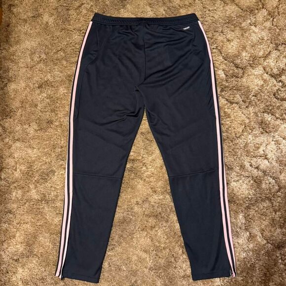 Adidas Three Stripe Sweatpants Joggers Messi Black / Pink XLarge - Picture 8 of 8